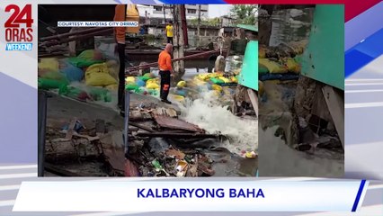 Ilang bahagi ng Navotas, muling binaha dahil bumigay ang sandbag wall na panremedyo sa nasirang river wall | 24 Oras Weekend