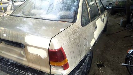 Daewoo Raser Restoration Process body work and paint job done