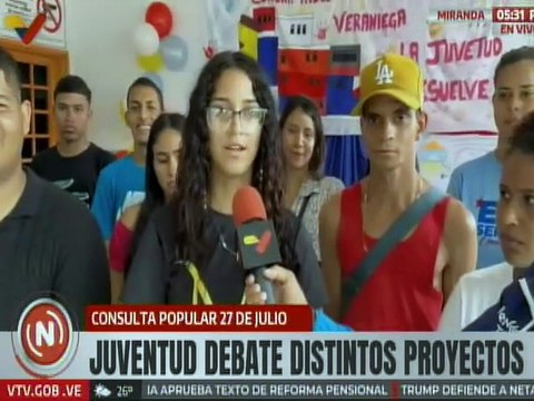 Juventud de Miranda continúa participando en las asambleas comunitarias rumbo al 27 de julio