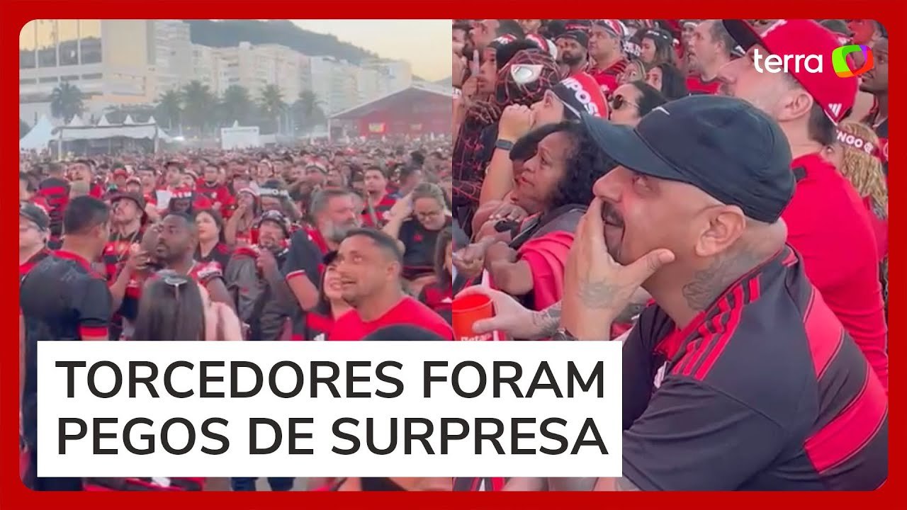 Veja as reações da torcida do Flamengo em Copacabana com gols do Bayern de Munique pelo Mundial