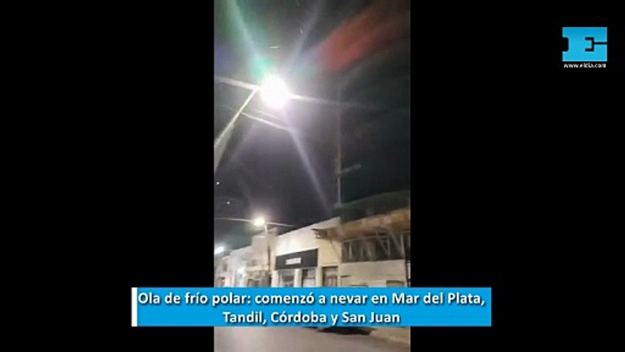 Ola de frío polar: comenzó a nevar en Mar del Plata, Tandil, Córdoba y San Juan