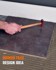 Broken tiles as a one-of-a-kind design! 🙌