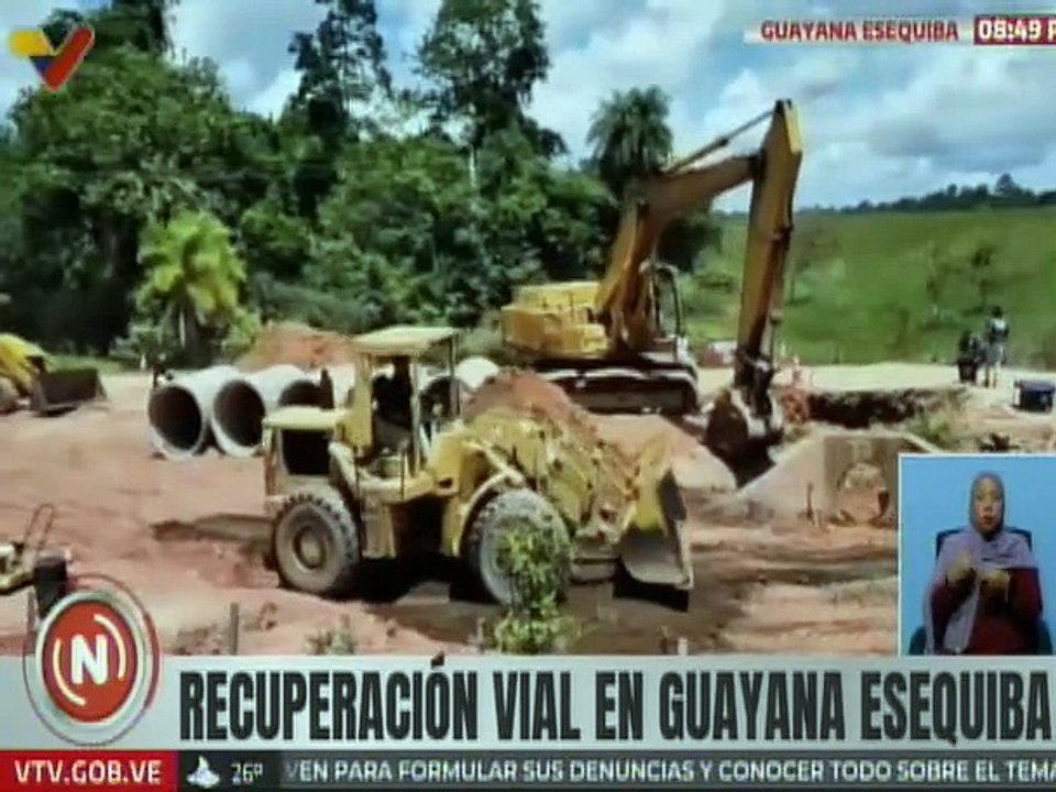 Gob. Villamizar inspeccionó trabajos de recuperación vial que unirá la Guayana Esequiba con el resto de la República