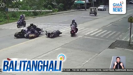 4 na rider, sugatan sa karambola ng 4 na motorsiklo sa Brgy. Los Amigos | Balitanghali