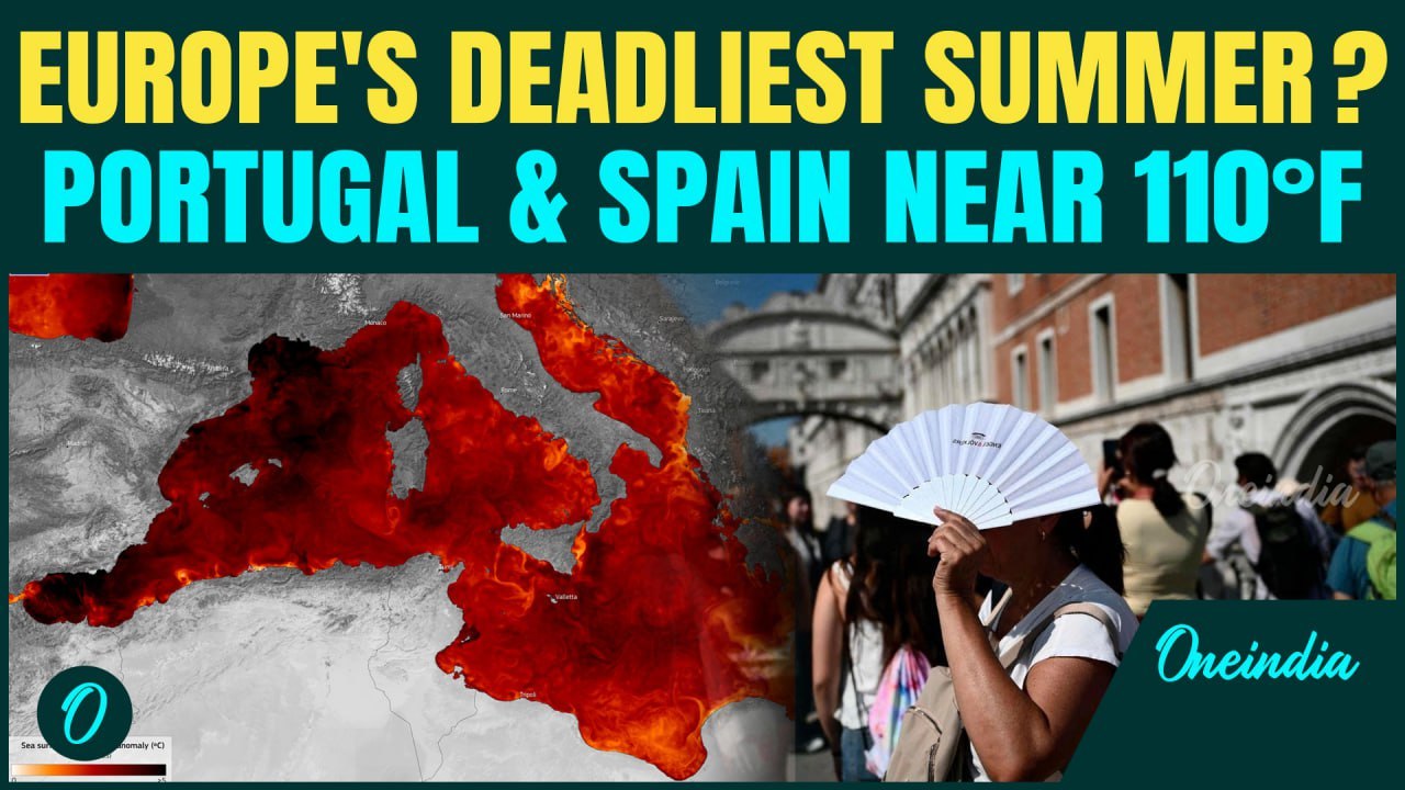 Europe BOILS: Portugal & Spain Near 110°F As Marine Heatwave GRIPS Europe | WMO Issues RED ALERT