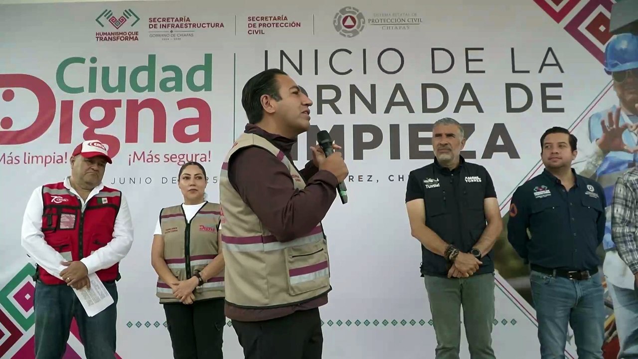 Municipios más limpios y seguros ofrece Gobernador de Chiapas