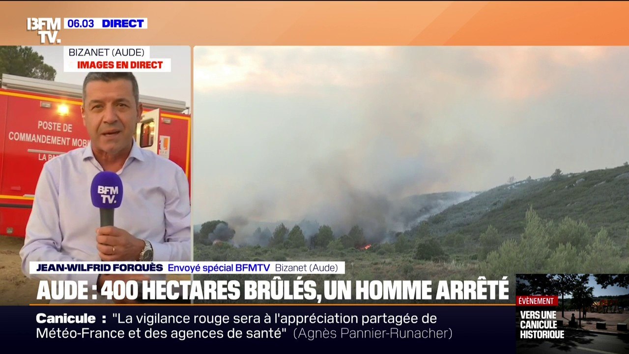 Incendie dans l'Aude: 400 hectares brûlés et trois feux encore "très actifs" selon les pompiers