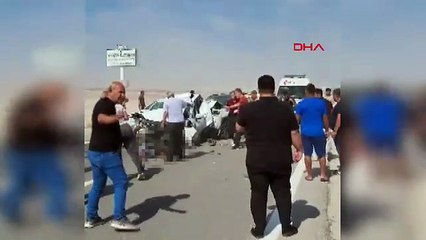 Kum fırtınası otoyolda zincirleme kazaya neden oldu! Çok sayıda yaralı var!