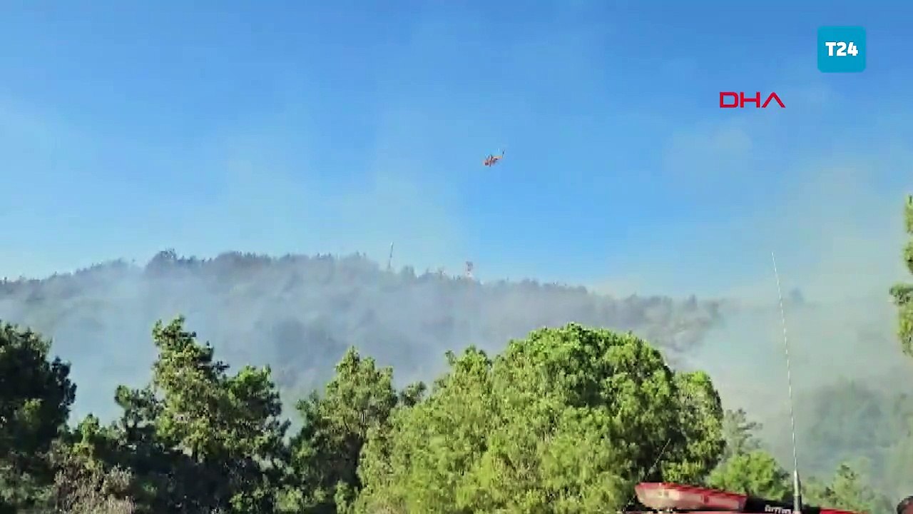 Antalya'da orman yangını: Alevler yerleşim bölgesine yakın, 1 ev tahliye edildi!