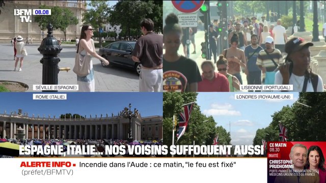 43°C à Séville, 38°C à Lisbonne ou encore 31°C à Londres... Nos voisins européens souffrent aussi de la chaleur