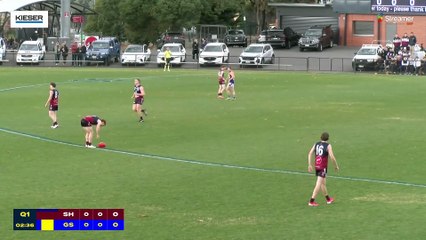 BFNL - Lachie Hood (Sandhurst) kicks first goal of game v Golden Square, June 28, 2025.