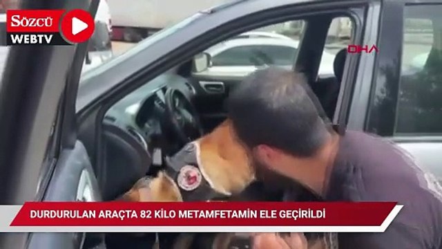 Durdurulan araçta 82 kilo metamfetamin ele geçirildi