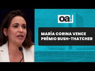 María Corina vence Prêmio Bush-Thatcher pela Liberdade e reforça crítica a Maduro