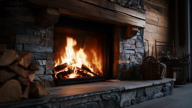 🔥 Fireplace 4K with Crackling Logs | Cozy Ambience & Stress Relief 🔥