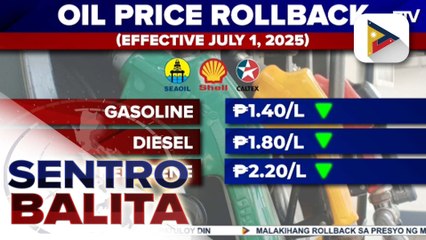 Malakihang rollback sa presyo ng mga produktong petrolyo, ipatutupad bukas