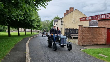 Tractors arriving for the Ferguson Tractor Day at the Ulster Folk Museum
