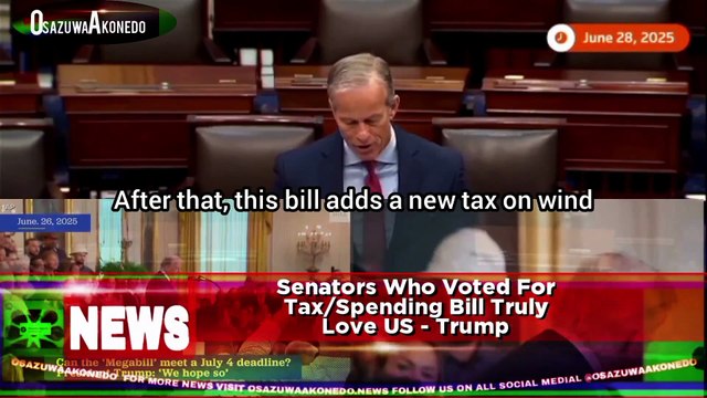 Senators Who Voted For Tax, Spending Bill Truly Love US - Trump