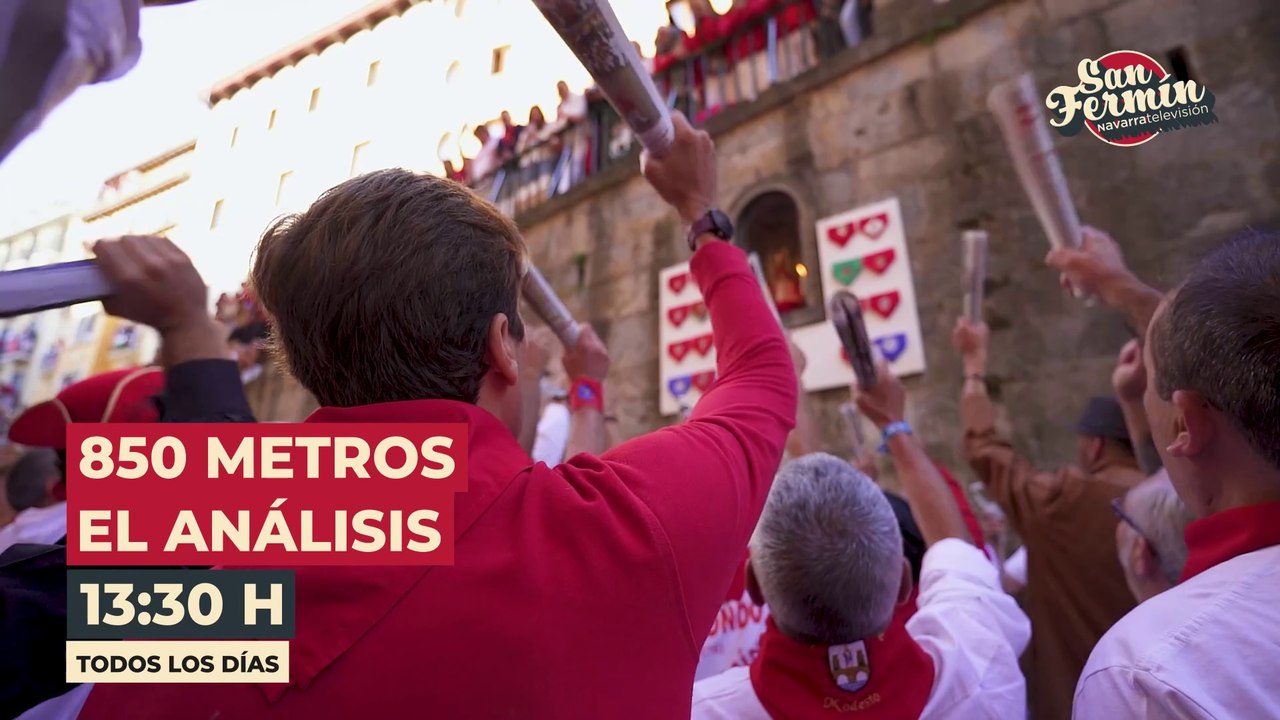 850 metros el análisis del encierro, todos los días a las 13:30 horas