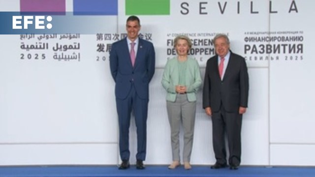 Sánchez y Guterres reciben a los líderes de la Conferencia para el Desarrollo