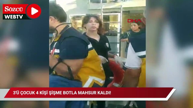 3'ü çocuk 4 kişi şişme botla mahsur kaldı! Dalgaların üzerinde can pazarı
