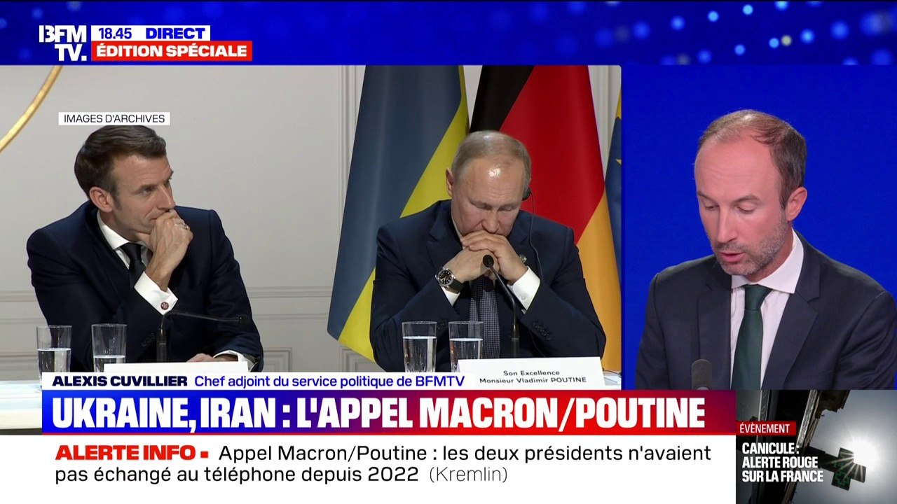 Emmanuel Macron et Vladimir Poutine ont échangé au téléphone pour la première fois depuis 2022