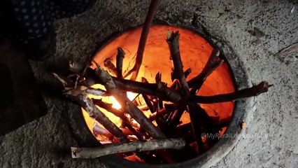 Baking Traditional Uzbek Bread in a Snowy Winter Village