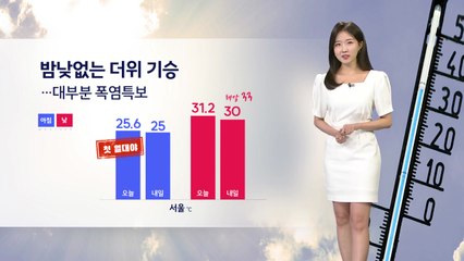 [날씨] 밤낮없는 더위 기승...대부분 폭염특보 / YTN