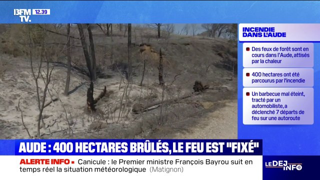 Aude: 400 hectares brûlés, suspect interpellé... Ce que l'on sait de l'incendie qui est désormais fixé
