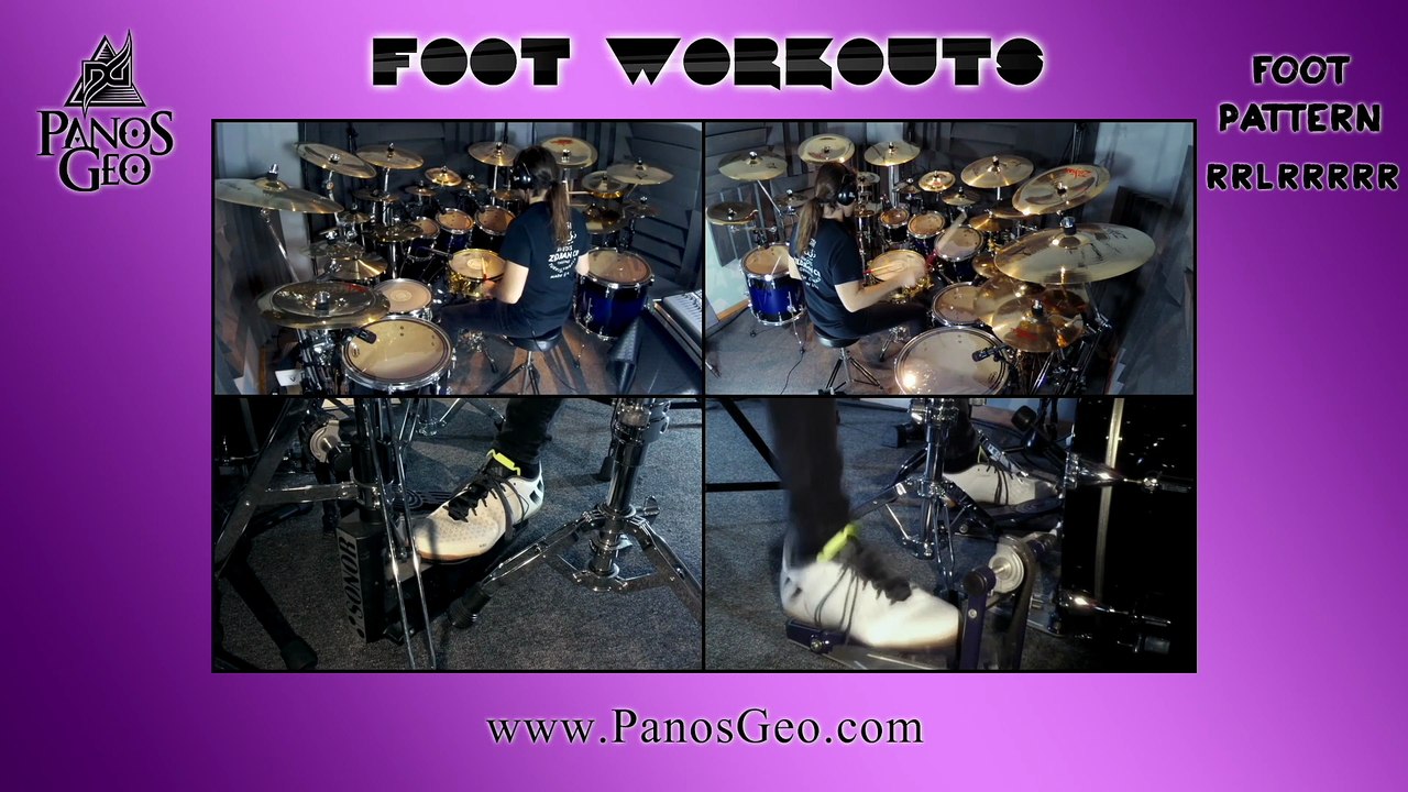 Drum Exercise | Foot Workouts (Part 470 - RRLRRRRR) | Panos Geo