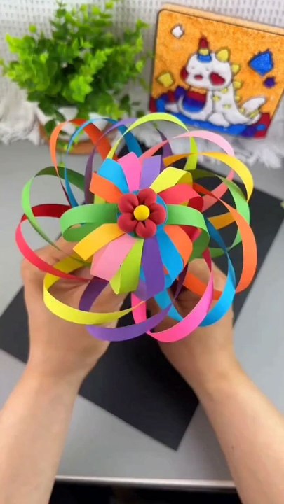 Rainbow Swirl Flower Craft