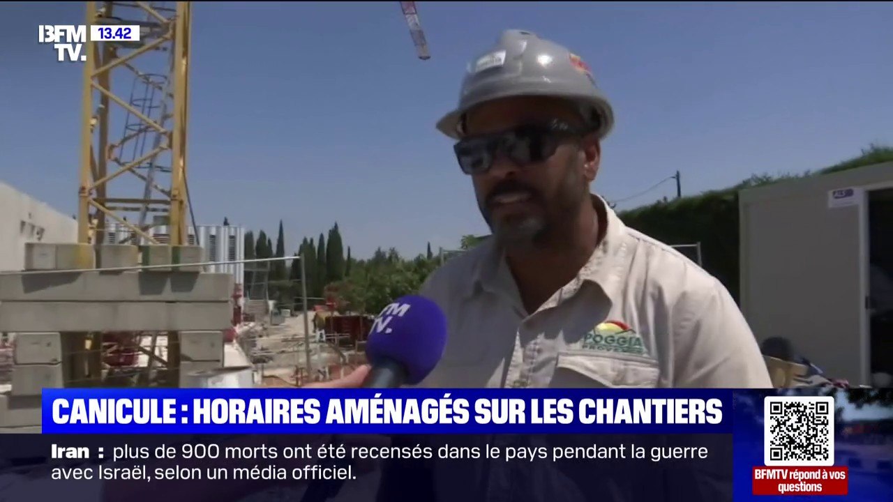 Face aux fortes chaleurs, les horaires sont aménagés sur les chantiers