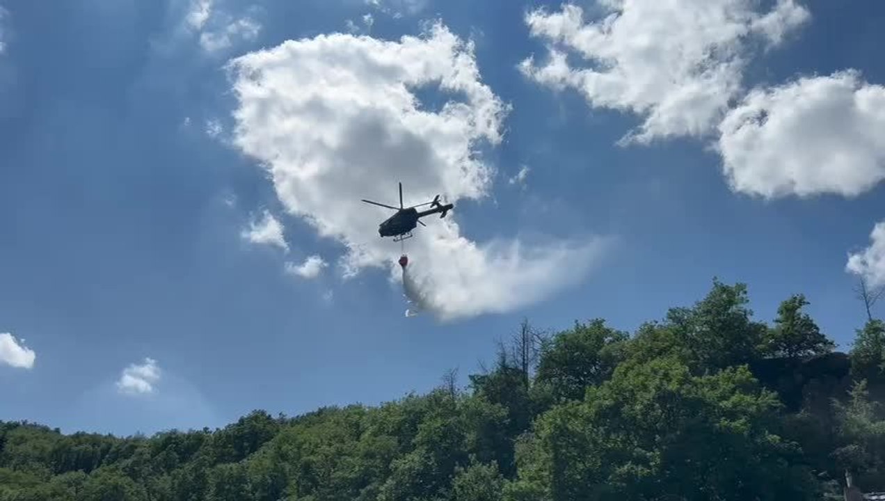 Les secours sont intervenus à Fraipont en raison d'un feu de forêt à hauteur de la gare