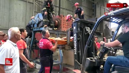 Antalya’da plastik kırım makinesine düşen işçi