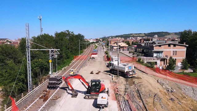 Ponte di Veggia, le immagini dell'avanzamento del cantiere riprese dal drone