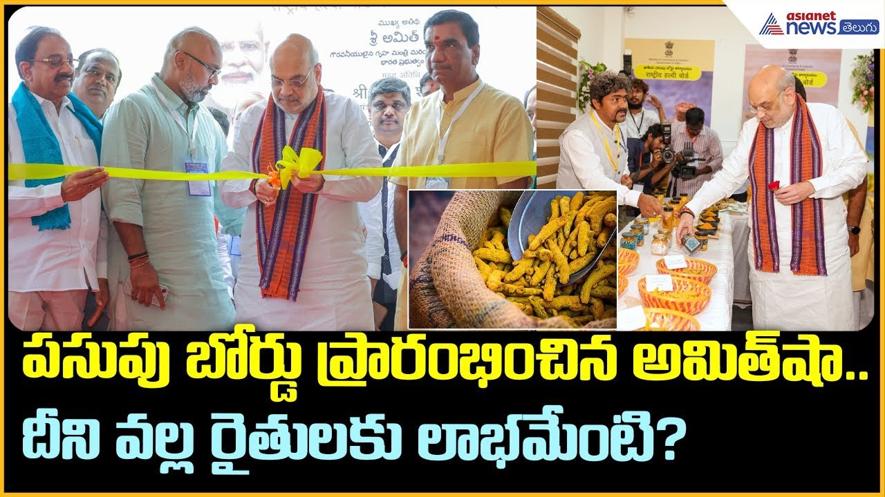 నిజామాబాద్‌: పసుపు బోర్డు ప్రారంభించిన అమిత్ షా.. దీని వల్ల రైతులకు లాభమేంటి? | Asianet News Telugu