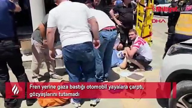 Fren yerine gaza bastı: Yayalara çarpan sürücü, gözyaşlarını tutamadı