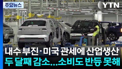 내수 부진·미국 관세에 산업생산 두 달째 감소...소비도 반등 못해 / YTN