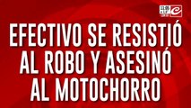 Mujer policía se resistió a un robo y asesinó a motochorro de quince años