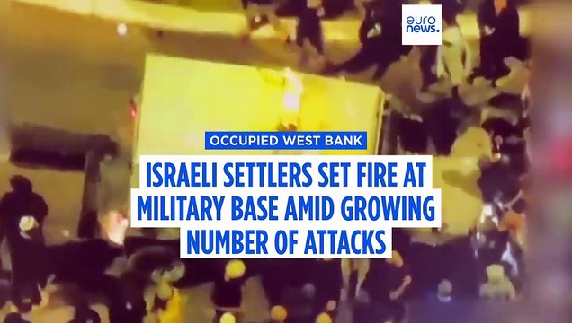 Israeli settlers set fire at military base in the West Bank amid growing number of attacks