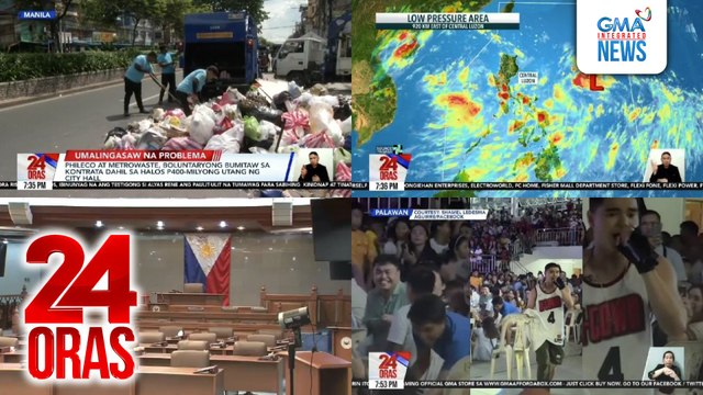 24 Oras: (Part 3) Maynila, isinailalim sa state of health emergency dahil sa mga 'di nakokolektang basura; Bagong LPA, nabuo sa loob ng PAR at posibleng magpapaulan ng ilang araw; Hontiveros: panumpain na bilang impeachment judges ang 12 senador..., atbp.