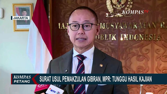 Surat Usul Pemakzulan Gibran dari Purnawirawan TNI Sudah Diterima, MPR: Tunggu Hasil Kajian