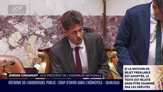 Audiovisuel public : la motion de rejet présentée par les députés du Groupe Ecologiste et Social contre la réforme de l'audiovisuel public a été adoptée par l'Assemblée nationale. Le texte défendu par Rachida Dati n'est donc pas examiné par les députés da