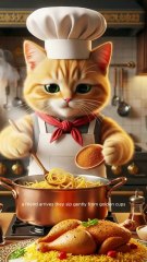 "Chef Cat vs Kabsa: Kitchen Chaos!"