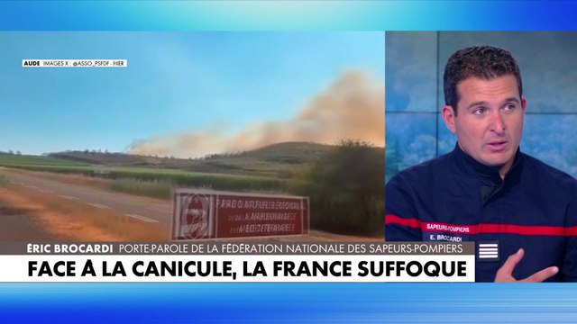 Eric Brocardi : «C’est très compliqué pour les sapeurs-pompiers avec cette température caniculaire»
