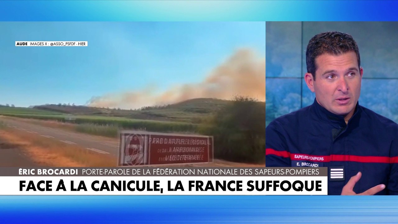 Eric Brocardi : «C’est très compliqué pour les sapeurs-pompiers avec cette température caniculaire»