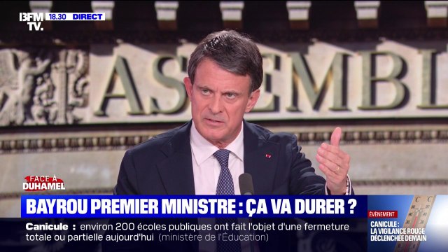 Motion de censure: La situation politique, elle est impossible depuis la dissolution , estime Manuel Valls