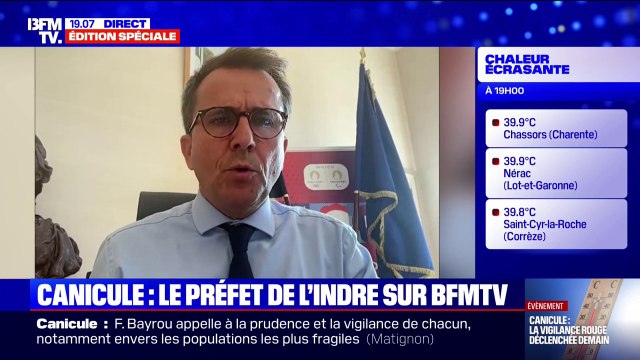 Canicule dans l’Indre: le préfet Thibault Lanxade recommande aux parents d’éviter d’emmener leurs enfants à l’école