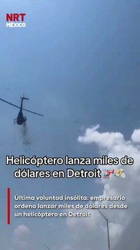 Tras su fallecimi3nto, un empresario cumplió su último deseo: que se arrojaran billetes sobre la ciudad desde un helicóptero. El peculiar homenaje reunió a cientos de personas que intentaron recoger el dinero que caía del cielo.