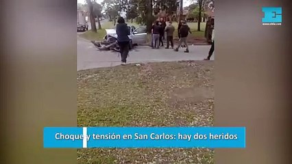 Choque y tensión en San Carlos hay dos heridos