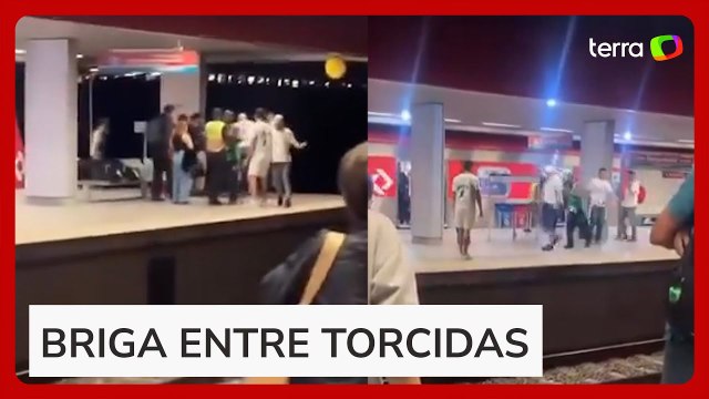 Torcedores do Palmeiras agridem homem em estação de trem de São Paulo